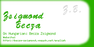 zsigmond becza business card
